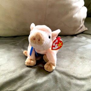 KNUCKLES THE PIG BEANIE BABY